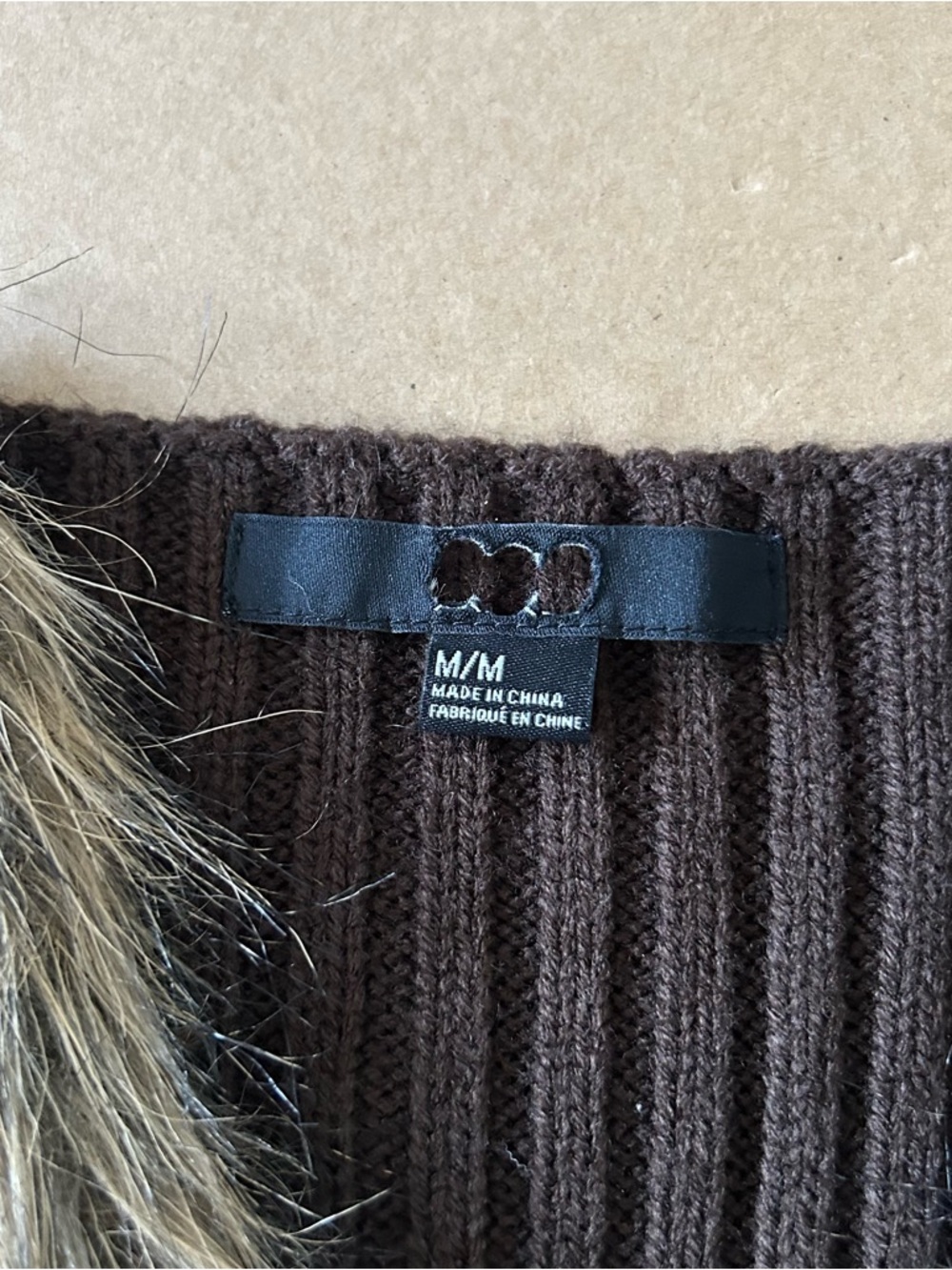 Y2K Brown Faux Fur Cropped Vest Junior’s Medium Tie Closure Layering Piece Boho - Picture 9 of 10